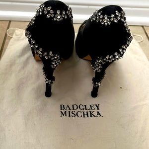 Badgley Mischka Diamond Vine Black Heels
